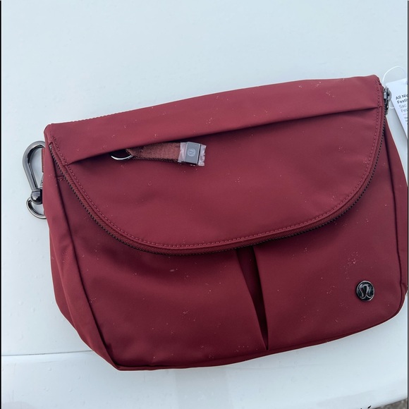 lululemon athletica Handbags - Lululemon All Night Festival Bag Full 5L Merlot Wine Color NWT